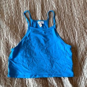 Blue crop top